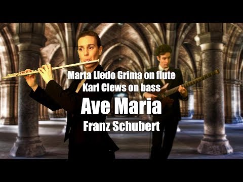 Ave Maria by Franz Schubert (flute and bass duet) - Marta Lledo Grima on flute, Karl Clews on bass