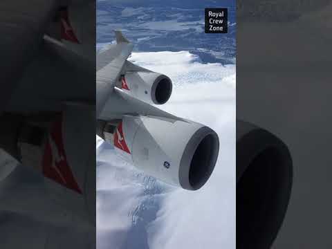 Qantas B747 Over Antarctica | #shorts