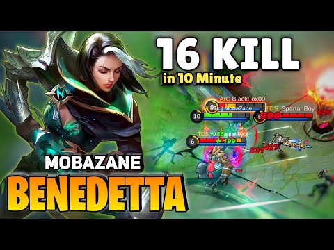 16 KILL In 10 Minute, Benedetta Slash With No Mercy | By Mobazane - Mobile Legends