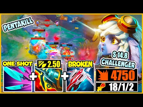TRISTANA ADC S14.8 BUT I'AM FULL AD ITEMS AND HULLBREAKER BUILD ( PENTAKILL ) - League of Legends