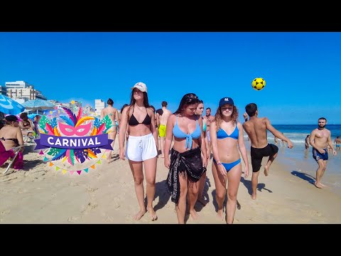 🇧🇷Rio de Janeiro Leblon Beach Carnaval Brazil 2022 - [Beach Walk Full Tour]