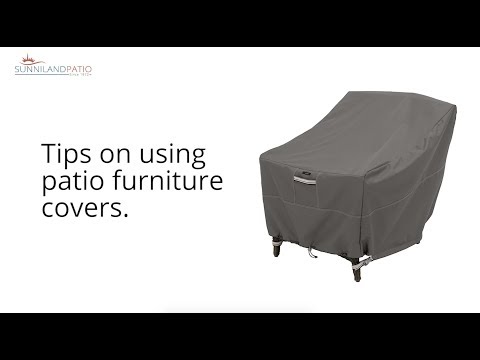 YouTube video about: How to keep water from pooling on patio furniture cover?