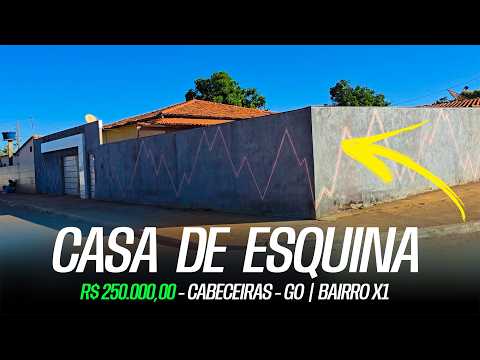 Casa em Cabeceiras - GO  |  Bairro X1, esquina, 3 quartos, garagem, na laje, R$ 250.000,00