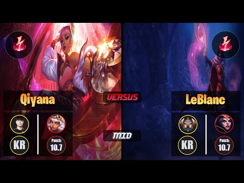 Tempt QIYANA (Mid) [Electrocute] VS LEBLANC - Challenger KR Patch 10.7