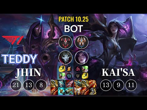 T1 Teddy Jhin vs Kai'Sa Bot - KR Patch 10.25