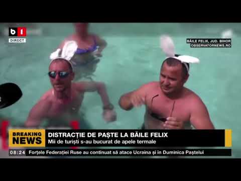 DISTRACȚIE DE PAȘTE LA BĂILE FELIX  MII DE TURIȘTI S AU BUCURAT DE APELE TERMALE_Știri B1_25 apr2022