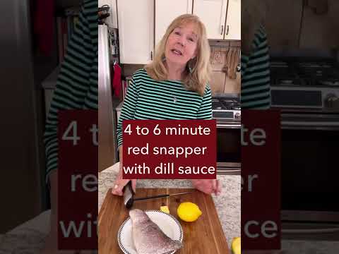 Pan Fried Red Snapper with Sour Cream Dill Sauce