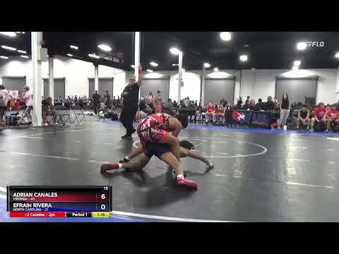 110 Lbs Round 3 (4 Team) - Adrian Canales, Virginia Vs Efrain Rivera, North Carolina D87a