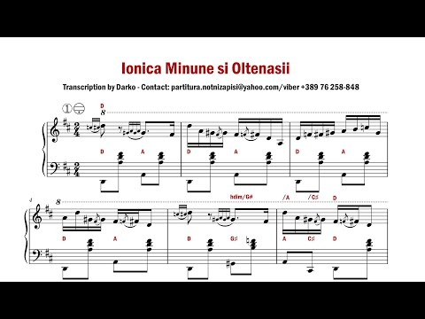 [Notni zapis za harmoniku] Ionica Minune si Oltenasii
