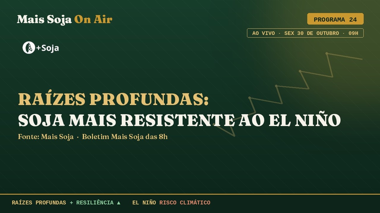Trigo despenca em Chicago | Clima e El Ñino no radar | MAIS SOJA ON AIR