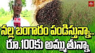 నల్ల బంగారం పండిస్తున్నా... రూ.100కు అమ్ముతున్నా | Black Rice Cultivation Success Story | hmtv Agri