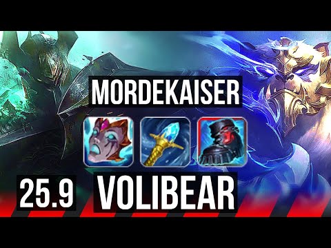 MORDEKAISER vs VOLIBEAR (TOP) | 12/3/11, Godlike | EUW Diamond | 25.9
