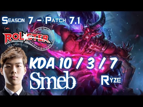 KT Smeb RYZE vs ORIANNA Mid - Patch 7.1 KR Ranked