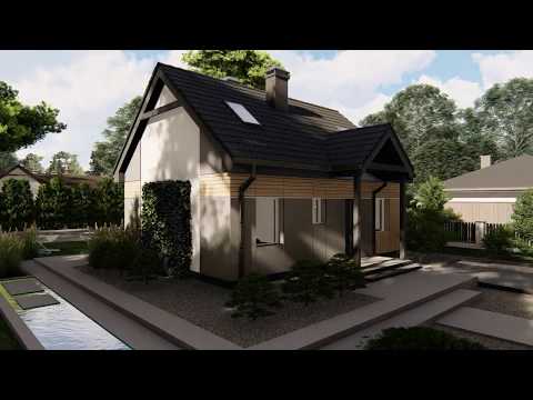 Z32 Компактный традиционный дом простой формы с двускатной крышей.
