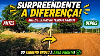 SURPREENDENTE A DIFERENÇA  ANTES E DEPOIS DA TERRAPLANAGEM NA CHÁCARA