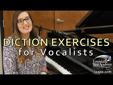 Diction Exercises for Vocalists