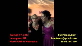 preview picture of video 'Lexington, NE Fun Pianos! by 176 Keys Dueling Pianos review 8/17/13√'