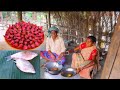 JAPANI PUTI FISH CURRY And Tok Fruit Recipe Cooking Eating By Santali Tribe Couple Fishcurry