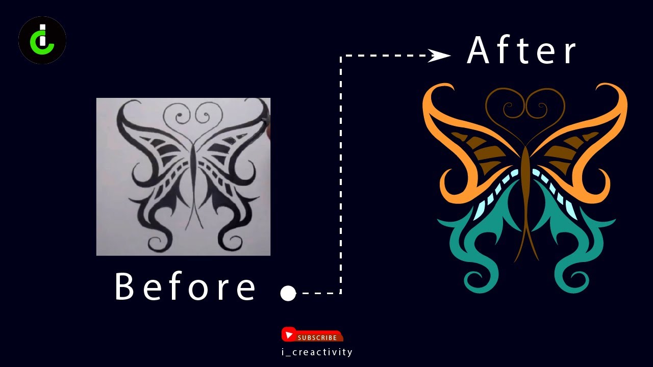 How to create a butterfly vector from raster image | Art tutorials | Adobe Illustrator