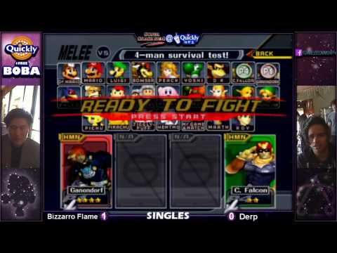 SSBM @ Quickly 8.5 - Derp Vs. Bizzarro Flame