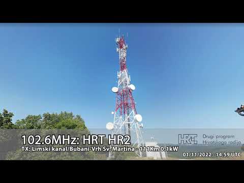[FM DX] 🇭🇷 HRT HR2 received in Rosolina Mare (RO)/Italy - 01/11/2022 - 102.6MHz  - Low Power TX