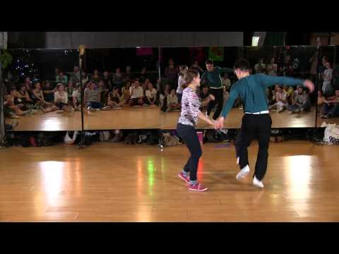 Anna Yakshina & Alexey Nikitenko - Lindy Hop JnJ Finals at Crazy Tea Party December 2013