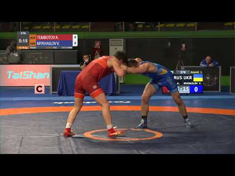 Round 1 FS - 79 kg: A. TEMBOTOV (RUS) v. V. MYKHAILOV (UKR)