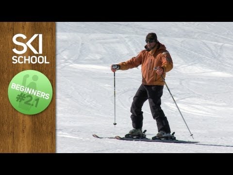 滑雪初級課程#2.1--投身於下坡滑雪運動 (Beginner Ski Lesson #2.1 - Committing to the Downhill Ski)