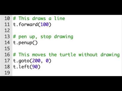 Python Turtle Penup and Pendown