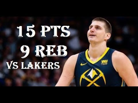 Nikola Jokic 15 pts 9 reb vs Lakers March 13, 2018