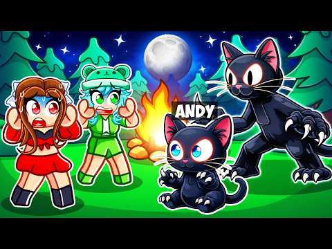 I Pretended to be the baby CAT Monster In 99 Nights In The Forest! (Roblox)
