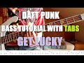 Daft Punk - Get Lucky (Bass Tutorial with TABS ...