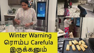 Snow Storm Warning Vlog in North Carolina~ Day in my life of Tamil family in USA ~ Family Traveler