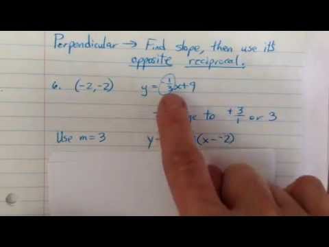 Parallel And Perpendicular Homework Problem Answers