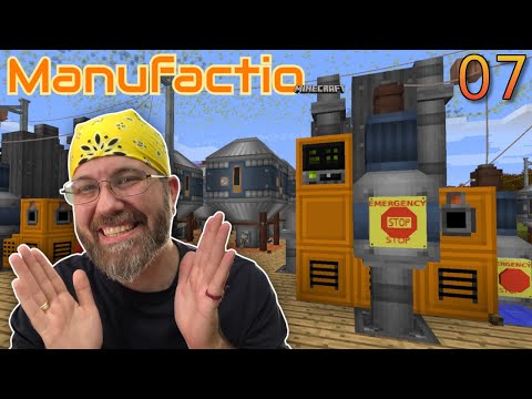 Lets Play Manufactio EP 7 - Chemical Plant Plastic, Sulfur, Solid Fuel - M4 Obsidian Steel Turret