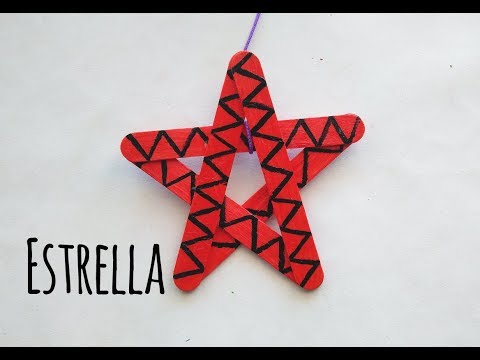 Estrella con palitos de helado