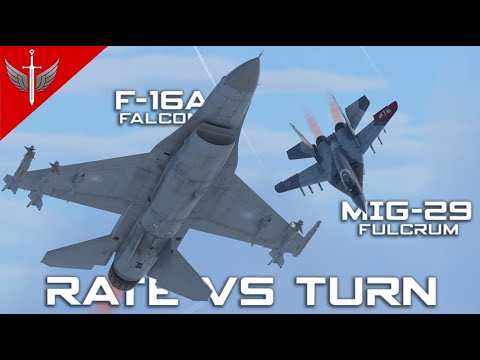 RATE VS TURN - F-16A VS MiG-29 Dogfights