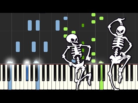 Spooky Scary Skeletons - Piano Cover with Midi + Sheet Music (Spook Warning)