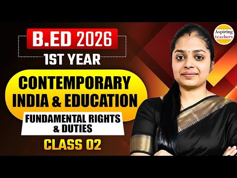 B.Ed 2026 Contemporary India & Education Important Questions | 1st Year Exam 2026