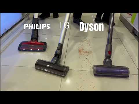 Testing the Suction Philips vs LG vs Dyson Stick Vacuum #stickvacuum #dyson