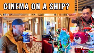 Let’s see what it’s like to go to the movies on a cruise ship 🍿🎬