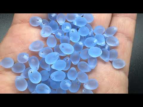 Чеські крапельки 5*7мм, світло-блакитний мат