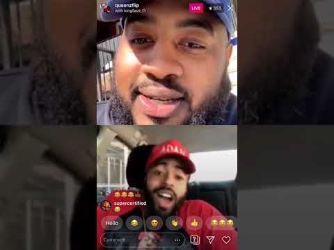 Queenzflip on KingFace vs GBlacks718 #IG #Comedy 🤣