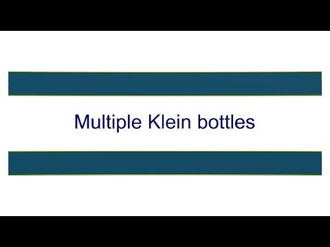 Multiple Klein bottles