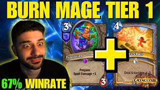 NEW Burn Mage is Top Tier! Deck Profile + Gameplay | Hearthstone Cataclysm