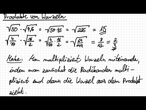 (8202) Rechnen mit Wurzeln: Produkt, Quotient, Summe und Differenz