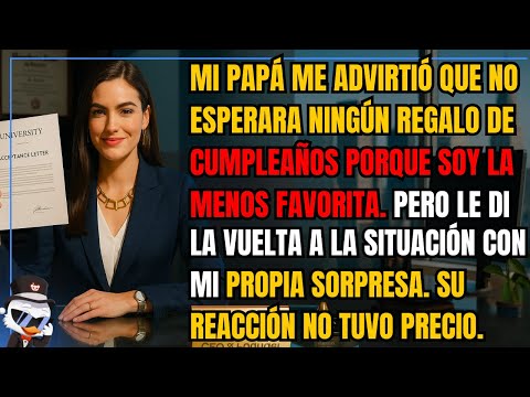 Mi papá me advirtió que no esperara ningún regalo de cumpleaños porque soy la menos favorita...