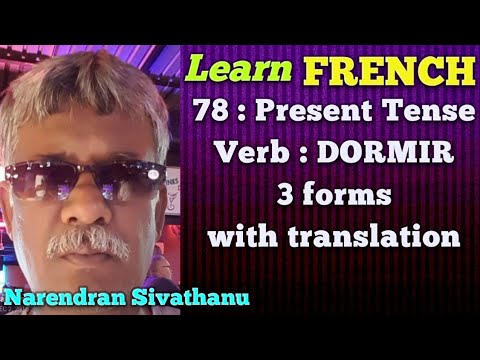 Learn French. Lesson 78. Present tense of Dormir.