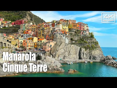 🇮🇹 Manarola: Cinque Terre walking tour April 4K HDR Italy
