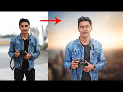 Neon Glow Effect Portrait Photoshop Tutorial